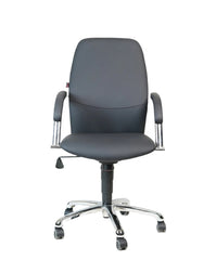 Contoured Leather Office Chair