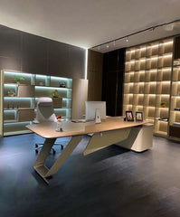 Modern Executive Desk with Stylish Cabinets & Wooden Finish