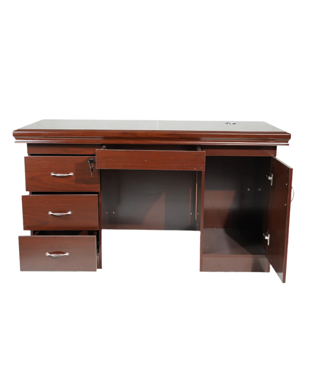 Classic Wooden Office Desk with Drawers