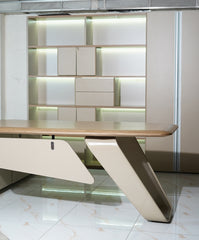 Modern Executive Desk with Stylish Cabinets & Wooden Finish