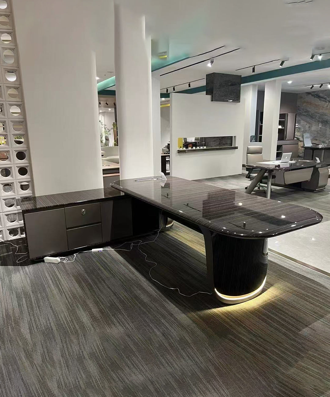 Premium Executive Desk with Cabinet